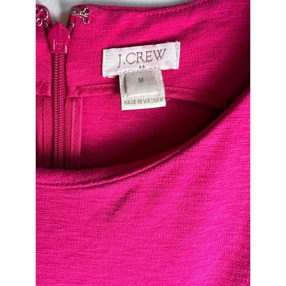 J Crew High Neck Sleeveless Pink‎ Fit n Flare Dress Women's Size M Classy Barbie